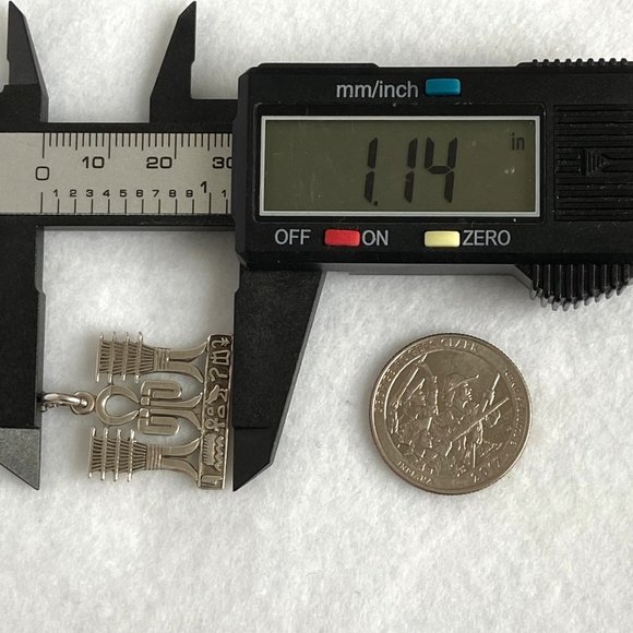 Sterling Silver 925 Egyptian Knot Of Isis Djed Pillars Pendant Necklace 20" - Picture 13 of 16